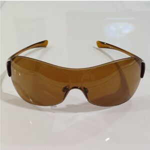 Oakley Shield Sunglasses Amber Brown Lens Wrap around